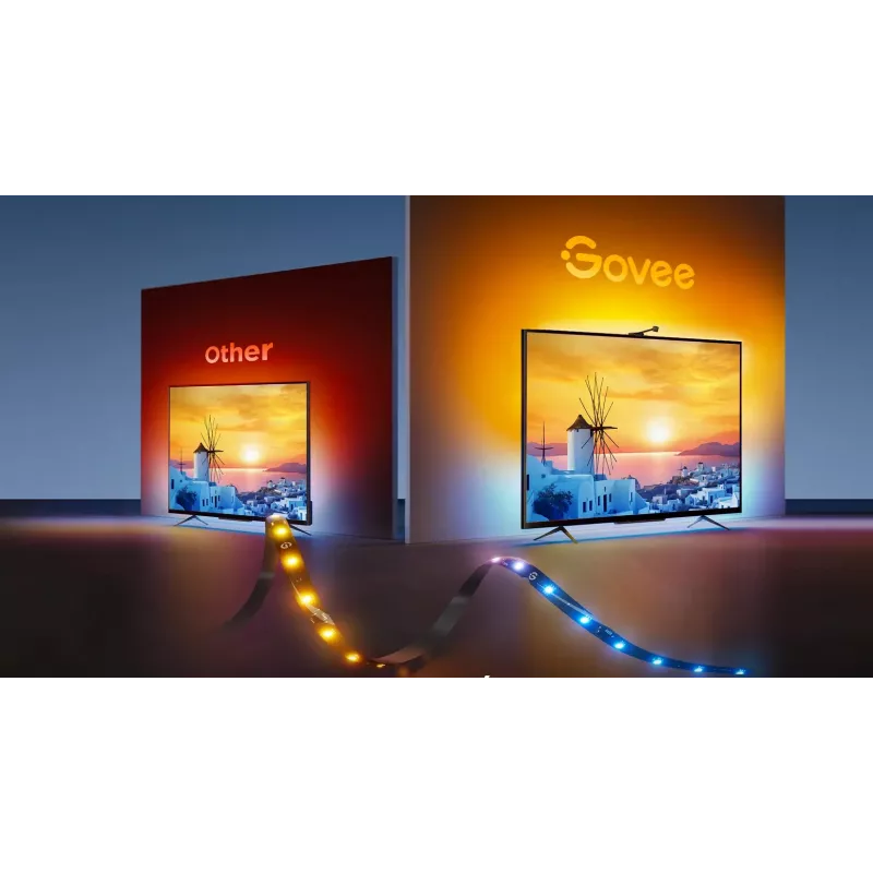 Smart Strip Light Govee H6098 — Wi-Fi/Bluetooth, zwart, 2 kWh/1000h, energieklasse G