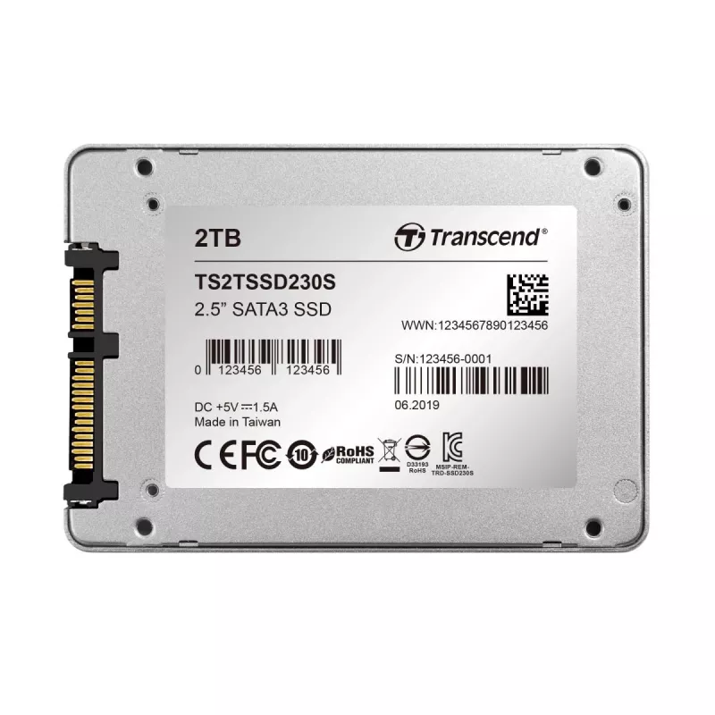 TRANSCEND SSD 230s 2TB 2,5 inch SATA III 6 Gb/s TLC aluminium behuizing