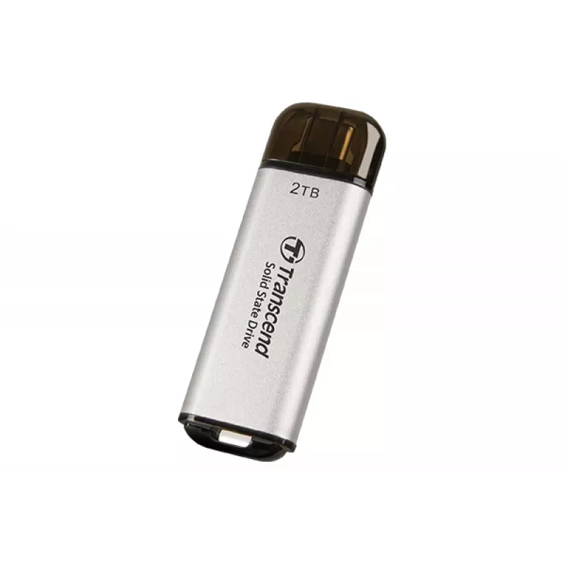 TRANSCEND Esd300s - 2TB draagbare SSD - USB Type-C - 3D Nand Flash - zilver