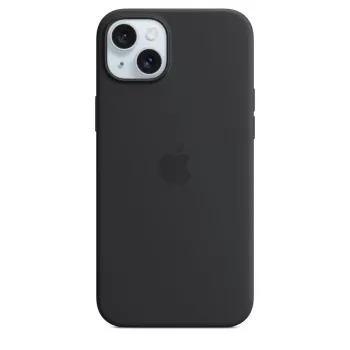 Hoesje Apple iPhone 15 Plus Silicone Case met MagSafe zwart