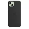Hoesje Apple iPhone 15 Plus Silicone Case met MagSafe zwart