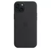 Hoesje Apple iPhone 15 Plus Silicone Case met MagSafe zwart