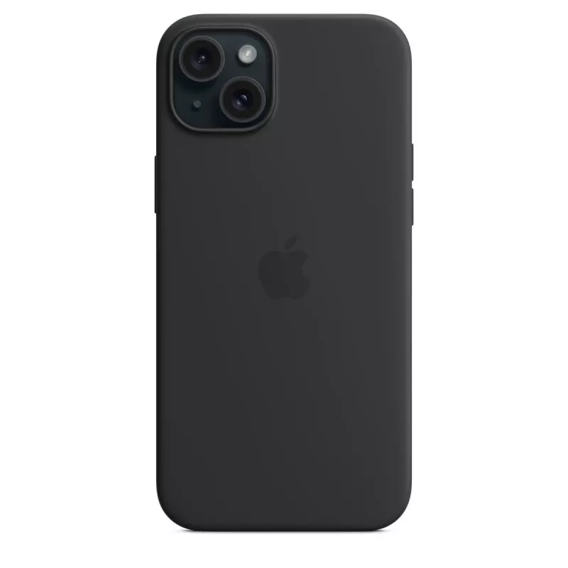 Hoesje Apple iPhone 15 Plus Silicone Case met MagSafe zwart