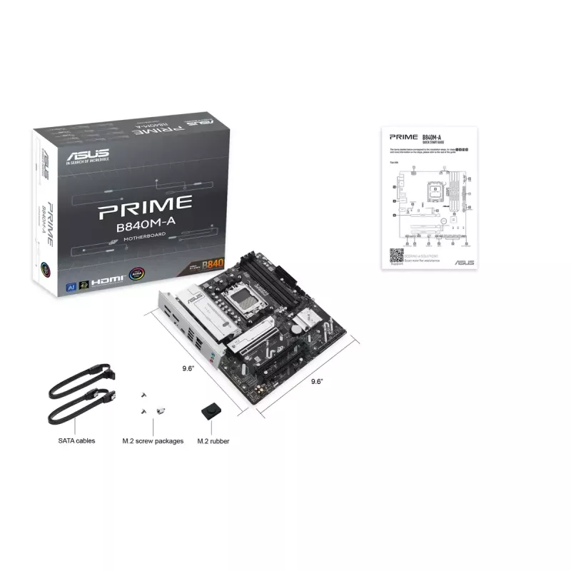 Moederbord ASUS PRIME B840M-A-CSM AMD B840 socket AM5 micro ATX