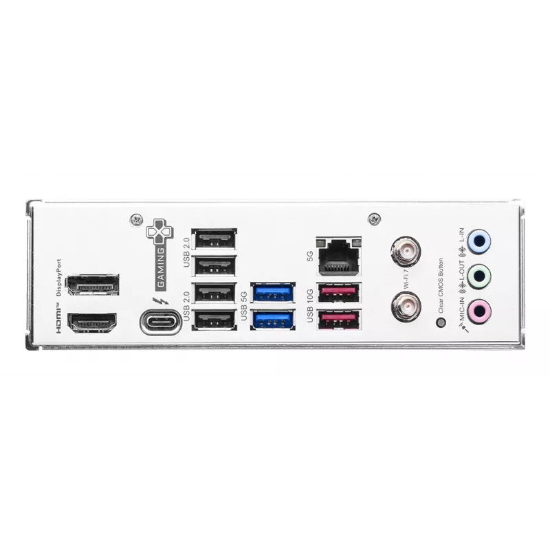 Moederbord MSI B860 GAMING PLUS WIFI — Intel B860, LGA 1851, ATX, DDR5, 4x DIMM, 3x M.2, Wi‑Fi 7, 5GbE