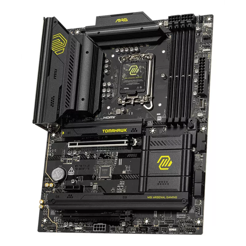 Moederbord MSI MAG B860 TOMAHAWK WIFI — Intel B860, LGA 1851, ATX, DDR5, 4x DIMM, 3x M.2, Wi‑Fi 7, 5GbE