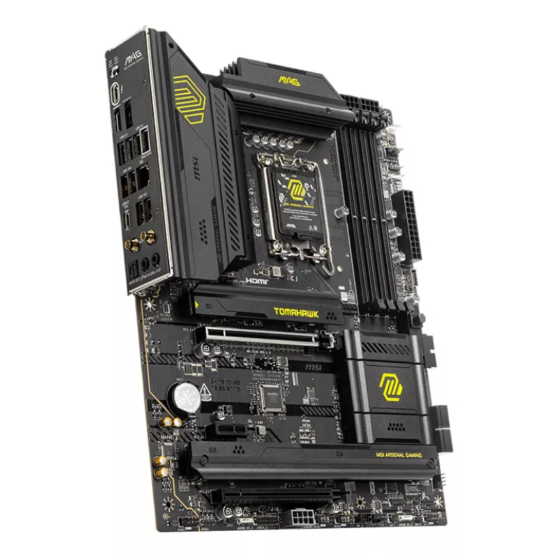 Moederbord MSI MAG B860 TOMAHAWK WIFI — Intel B860, LGA 1851, ATX, DDR5, 4x DIMM, 3x M.2, Wi‑Fi 7, 5GbE