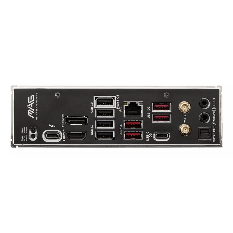 Moederbord MSI MAG B860 TOMAHAWK WIFI — Intel B860, LGA 1851, ATX, DDR5, 4x DIMM, 3x M.2, Wi‑Fi 7, 5GbE