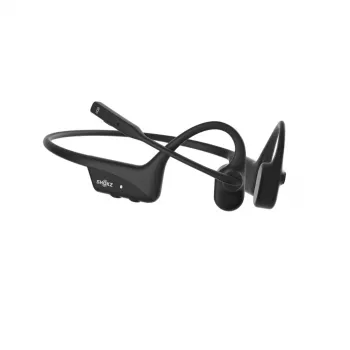 Headset Shokz OpenComm2 UC 2025 — draadloze botgeleiding-oortelefoon-headset, 16 uur gesprekstijd, USB Type-A/Type-C, ANC, 29 m bereik, zwart