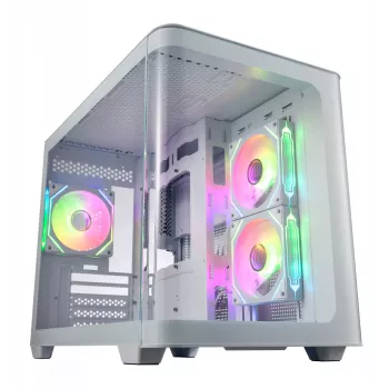 FSP S380-WA Behuizing Mini Tower mITX, mATX wit ARGB