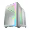 FSP M580-WA Behuizing Midi Tower mITX, mATX wit ARGB, Midi Tower, PC, wit, ATX, micro ATX, Mini-ITX, glas, SPCC, gaming