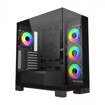 FSP M540-BA Behuizing Midi Tower mITX, mATX, ATX (BTF) zwart