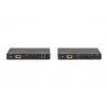 DIGITUS HDBaseT KVM-extender set. 150m 4K/60Hz. USB 2.0. PoC. IR. zwart