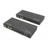 DIGITUS HDBaseT KVM-extender set. 150m 4K/60Hz. USB 2.0. PoC. IR. zwart
