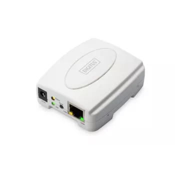 DIGITUS USB-printserver, 1-poort 1x RJ45, 1x USB A, USB 2.0 voor alle gangbare besturingssystemen