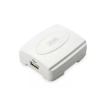 DIGITUS USB-printserver, 1-poort 1x RJ45, 1x USB A, USB 2.0 voor alle gangbare besturingssystemen