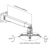 Projector-plafond-wandbeugel Equip 650703