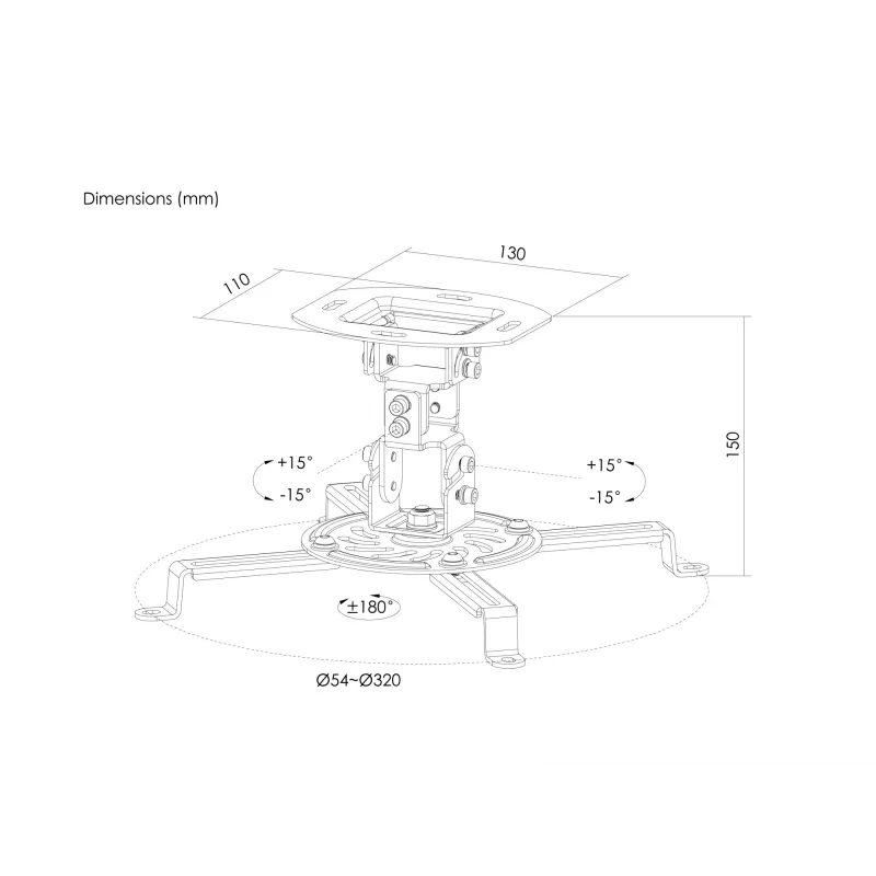 Plafondbeugel Equip 650705