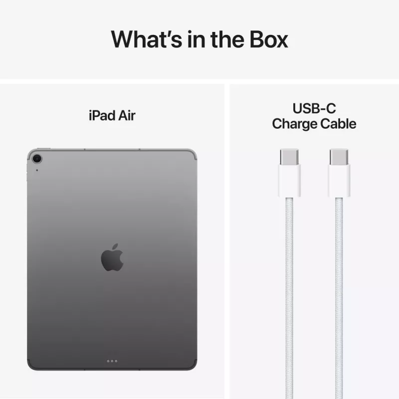 APPLE iPad Air (2025) - M3 - 13 inch - 7e generatie - Wi-Fi + Cellular - 256 GB - Space Gray