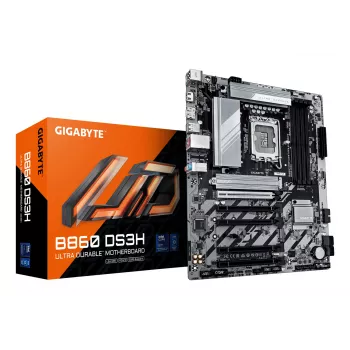 GIGABYTE B860 DS3H moederbord – ondersteunt Intel Core Ultra cpu's, 8+1+2+2 fasen VRM, tot 9066 MHz DDR5, 1x PCIe 5.0 + 1x PCIe 4.0 M.2, 2,5 GbE LAN, USB 3.2 Gen 2x2