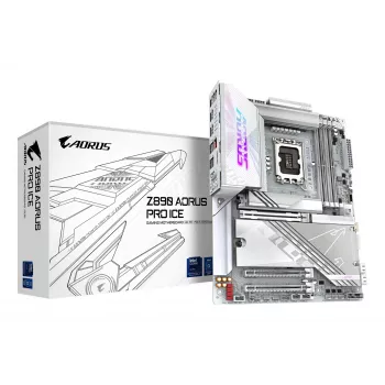 Moederbord GIGABYTE Z890 AORUS PRO ICE — Intel Z890, LGA 1851, ATX, DDR5, 4x DIMM, 4x M.2, 2.5Gb LAN, Wi‑Fi