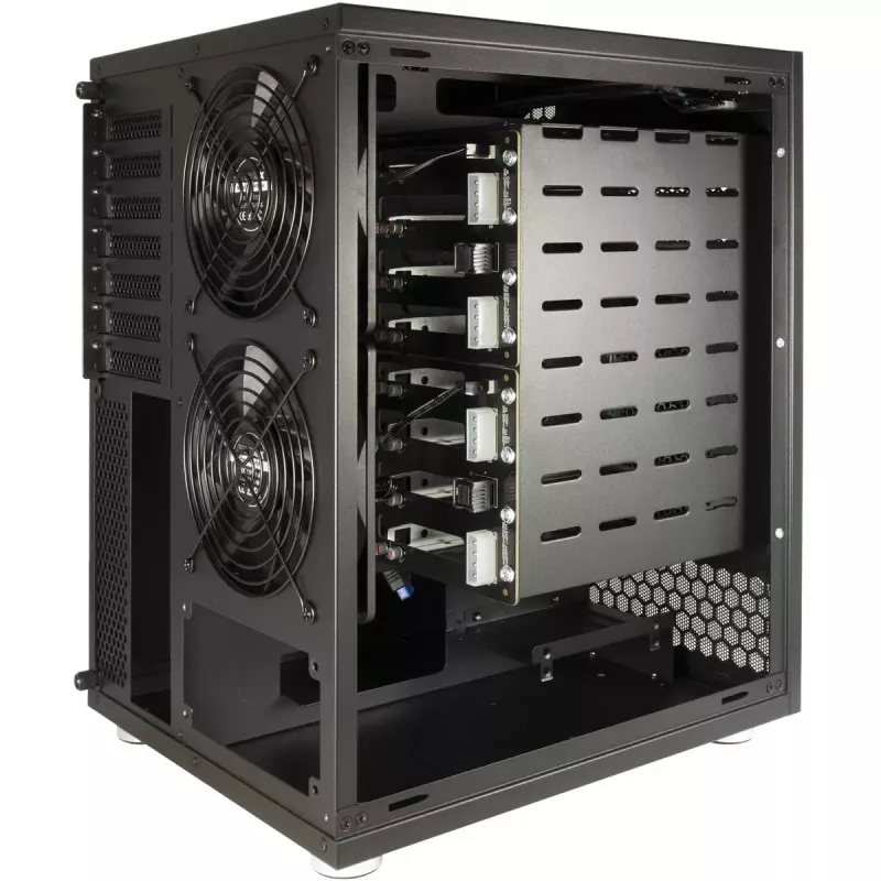 HDD-behuizing Inter-Tech NAS-8 2,5/3,5 inch zwart