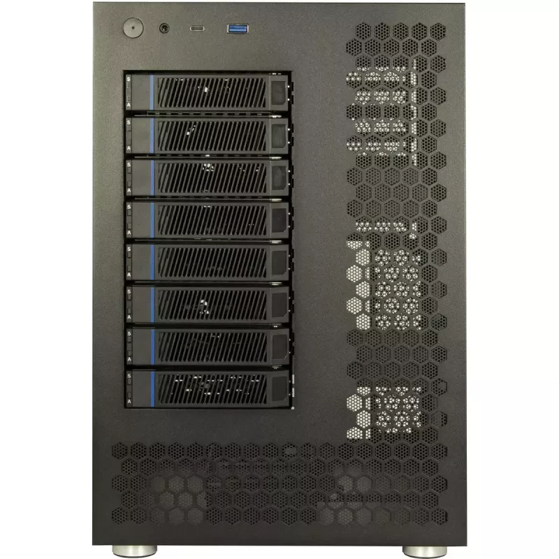 HDD-behuizing Inter-Tech NAS-8 2,5/3,5 inch zwart