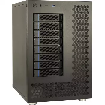 HDD-behuizing Inter-Tech NAS-8 2,5/3,5 inch zwart