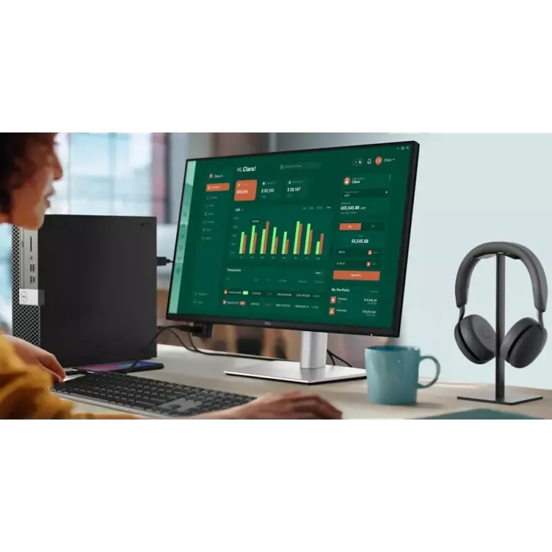 DELL Pro Plus P2425D computermonitor 61 cm (24 inch) 2560 x 1440 pixel Quad HD LCD zwart, zilver