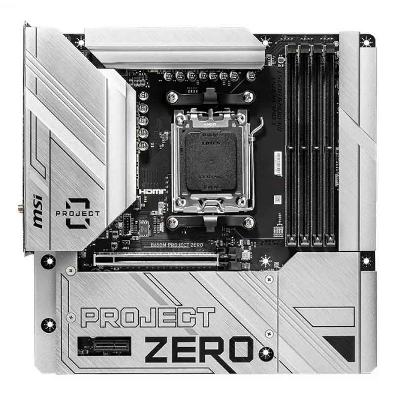 MSI B650M PROJECT ZERO moederbord AMD B650 socket AM5 micro ATX