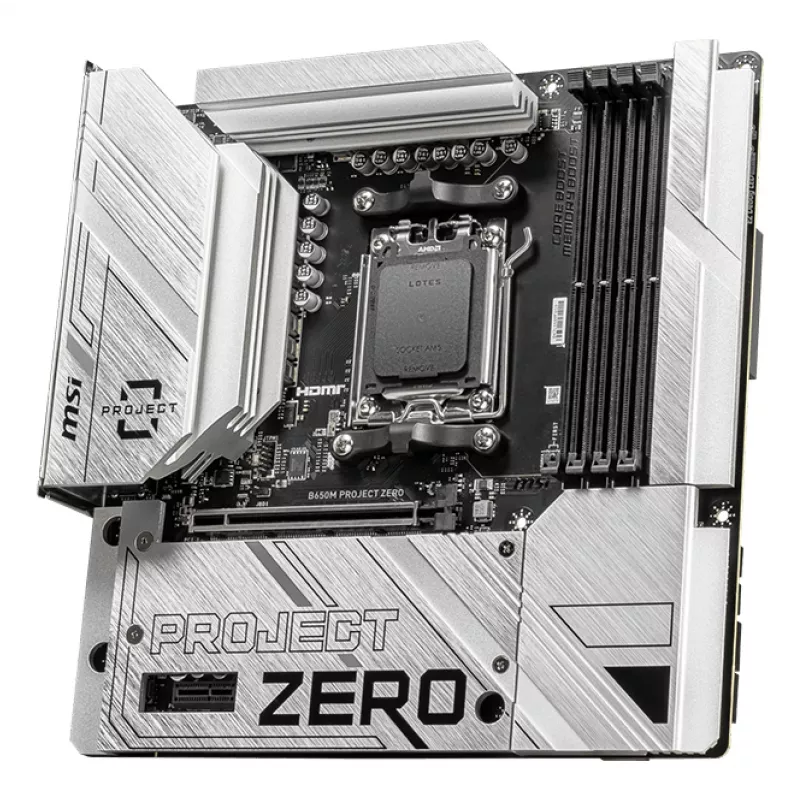 MSI B650M PROJECT ZERO moederbord AMD B650 socket AM5 micro ATX