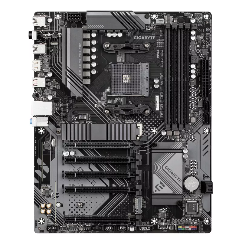 Moederbord GIGABYTE B550 EAGLE WIFI6 ATX, AMD B550, socket AM4, DDR4, 4x DIMM, 2x M.2, Wi‑Fi 6, Bluetooth 5.3