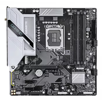 GIGABYTE B760M GAMING PLUS WIFI DDR4 moederbord – ondersteunt Intel Core CPU's van de 14e generatie, 4+1+1 fasen VRM, tot 5333 MHz DDR4 (OC), 2x PCIe 4.0 M.2, Wi-Fi 6, 1 GbE LAN, USB 3.2 Gen 1