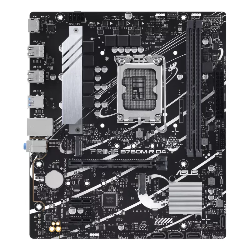 Moederbord ASUS PRIME B760M-R D4 Intel B760 LGA 1700 micro ATX