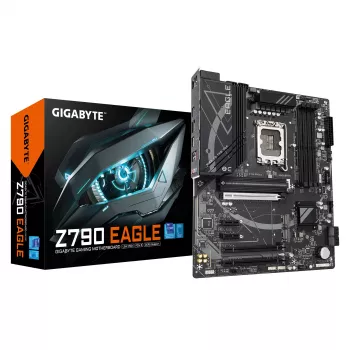 GIGABYTE Z790 EAGLE moederbord - ondersteunt Intel Core CPU's van de 14e generatie, 12+1+1 fasen VRM, tot 7600 MHz DDR5 (OC), 3x PCIe 4.0 M.2, 2,5 GbE LAN, USB 3.2 Gen 2