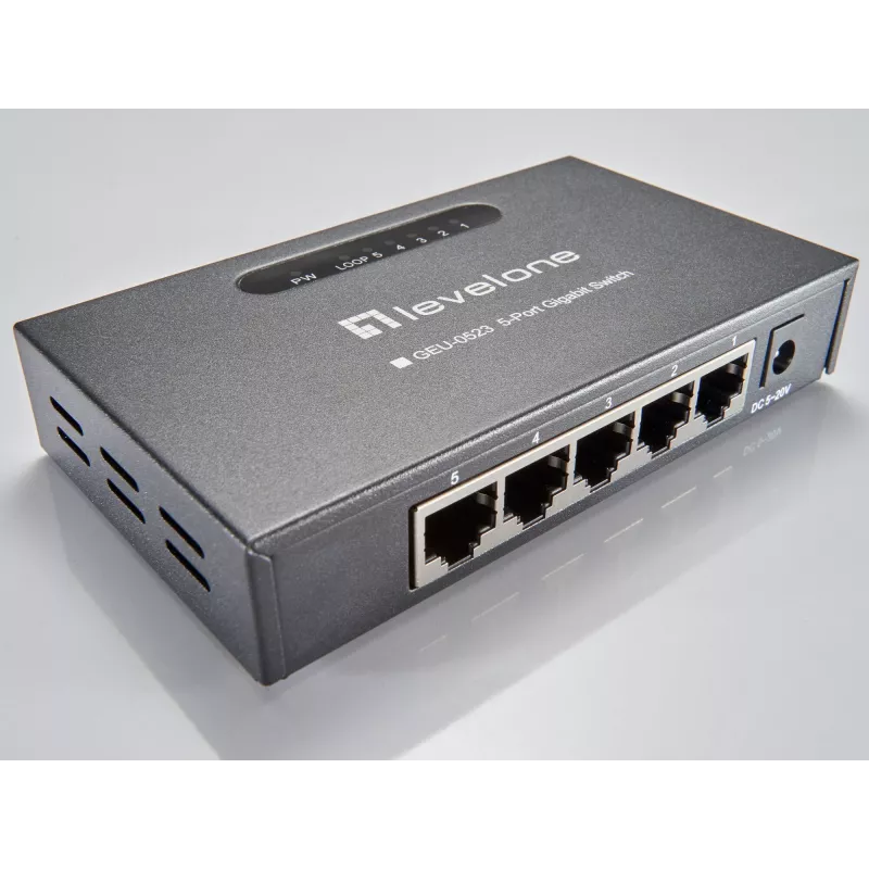 LevelOne GEU-0523 netwerkswitch unmanaged Gigabit Ethernet (10/100/1000) zwart
