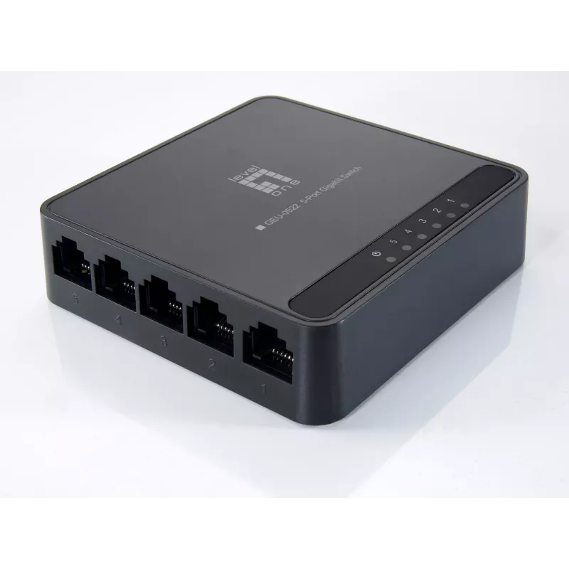 LevelOne 5-poorts Gigabit switch, Gigabit Ethernet (10/100/1000), full duplex