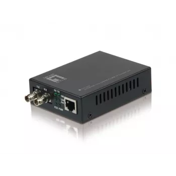 LevelOne RJ45-naar-ST Fast Ethernet-mediaconverter, multimode vezel, 2 km