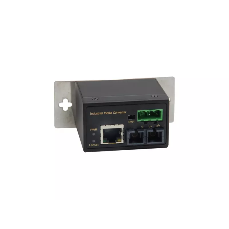 LevelOne RJ45 naar SC Fast Ethernet industriële mediaconverter, multimode vezel, 2 km, -40 °C tot 75 °C