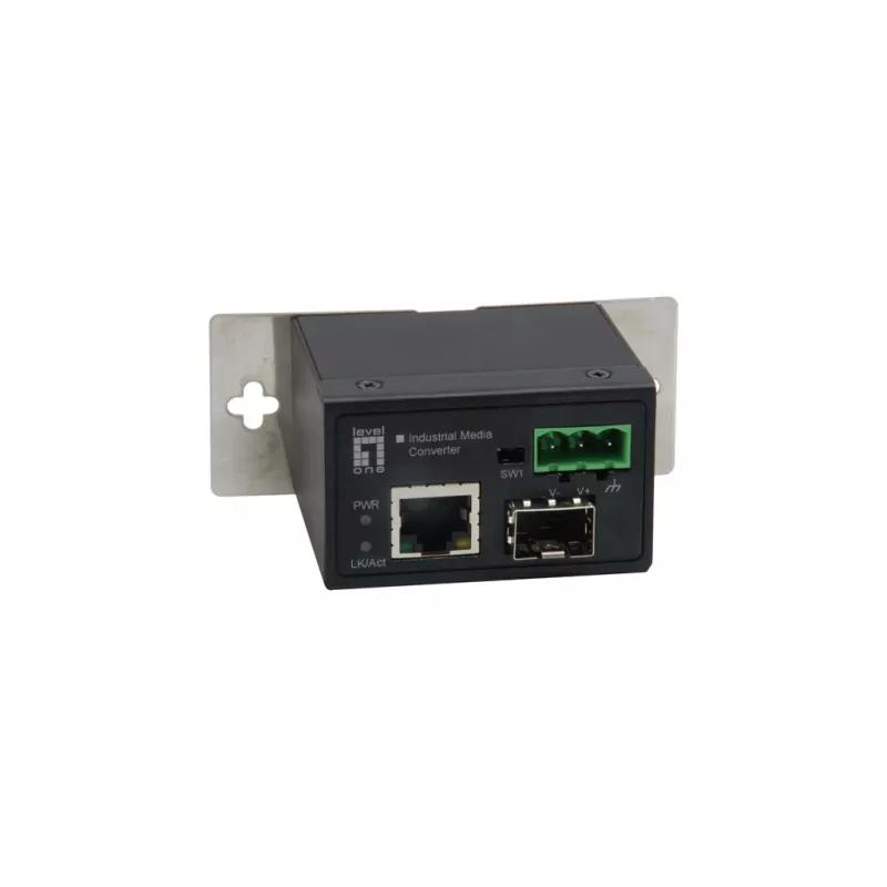 LevelOne RJ45 naar SFP Fast Ethernet industriële mediaconverter, -40 °C tot 75 °C