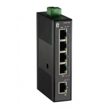 Unmanaged switch LevelOne 5-poorts Fast Ethernet industriële switch