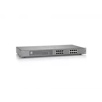 LevelOne 16-poorts Fast Ethernet PoE-switch, 802.3at/af PoE, 120W