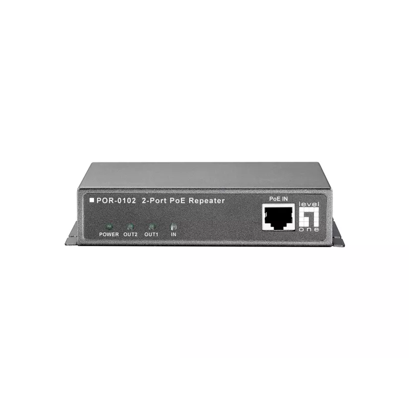 LevelOne PoE-repeater, 2 poorten, cascadeerbaar
