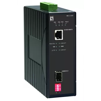 LevelOne RJ45 naar SFP Gigabit industriële mediaconverter, -40 °C tot 75 °C