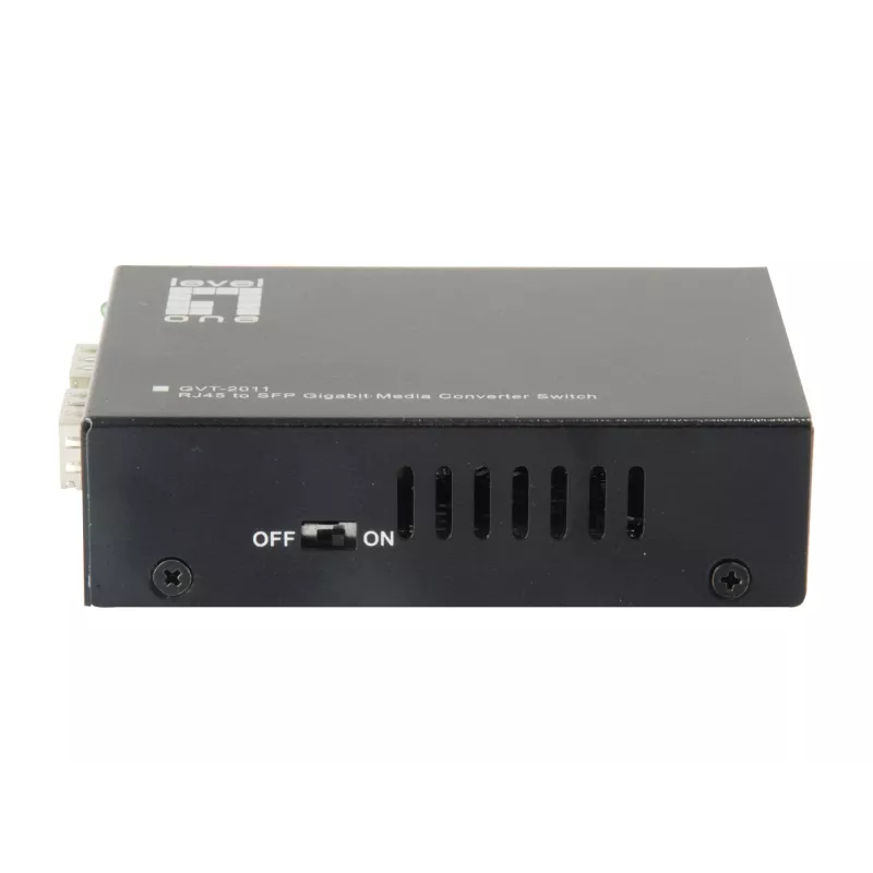 LevelOne RJ45 naar SFP Gigabit mediaconverter switch, 2 x SFP, 1 x RJ45