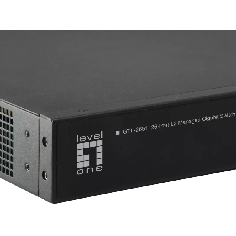 LevelOne KILBY 26-poorts L2 managed Gigabit-switch, 2 x 10GbE SFP+