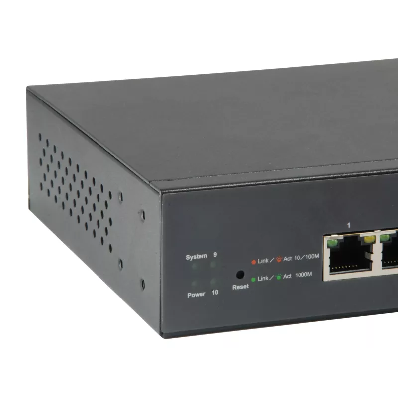 LevelOne 10-poorts web smart Gigabit PoE-switch, 8 PoE-uitgangen, 2 x Gigabit SFP, 70W