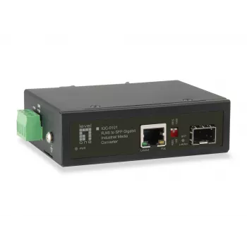 LevelOne RJ45 naar SFP Gigabit industriële mediaconverter, 1 PoE-uitgang