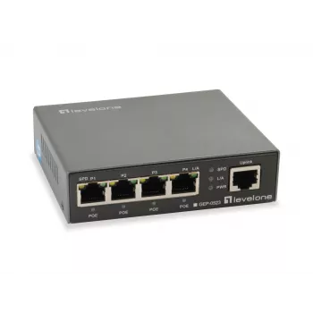 LevelOne 5-poorts Gigabit PoE-switch, 802.3at/af PoE, 4 PoE-uitgangen, 60W