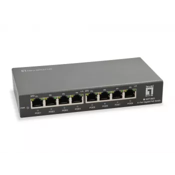 LevelOne 8-poorts Gigabit PoE-switch, 802.3at/af PoE, 120W